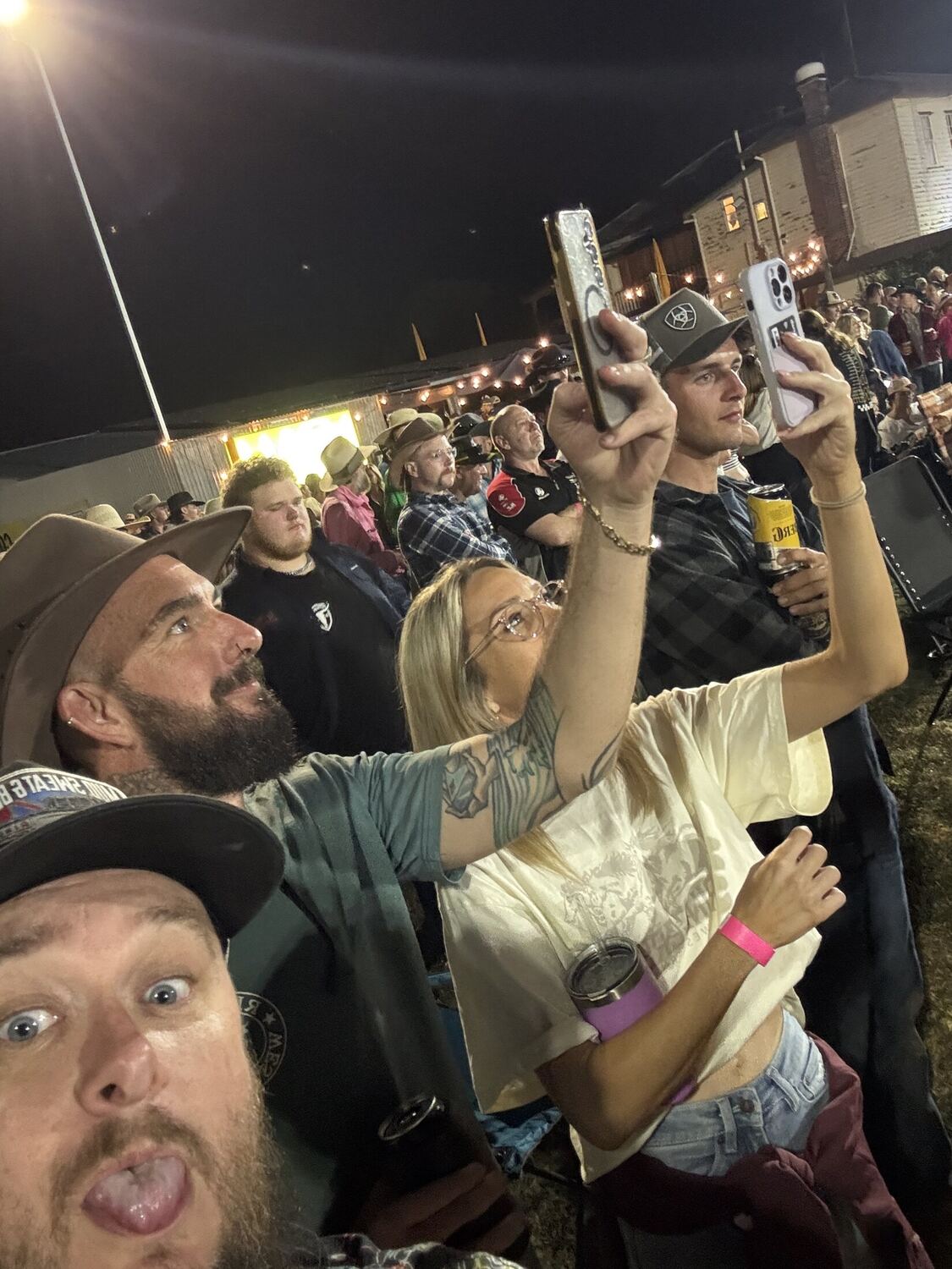 Friends enjoying the Cooyar Bull and Bronc Ride