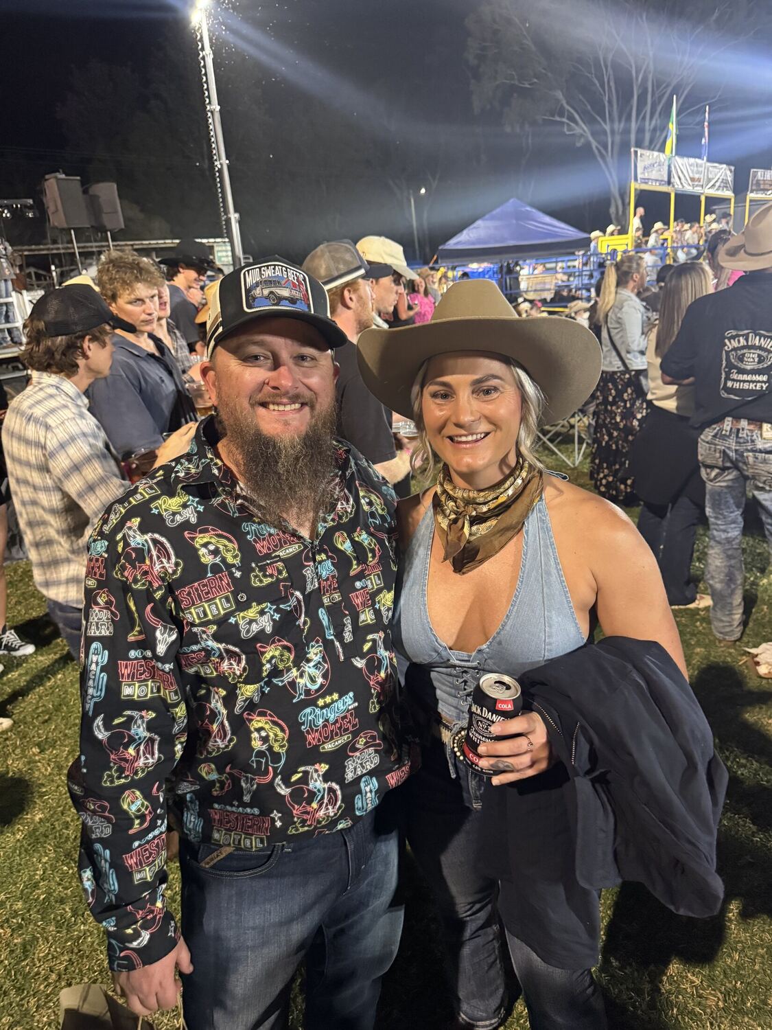 Shaneo with Ellie Meuwissen at the Cooyar Bull and Bronc Ride
