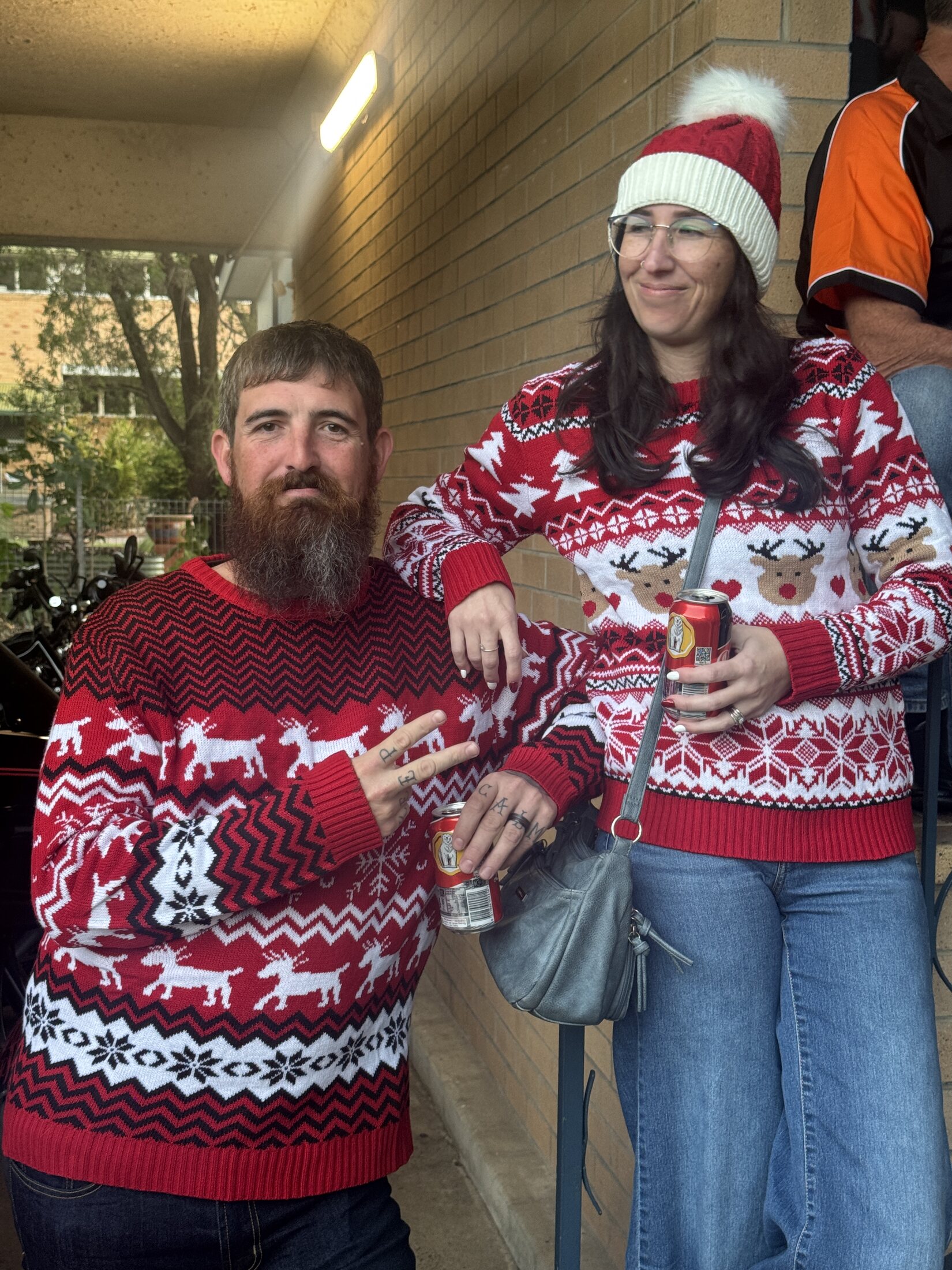 GAHOG riders wearing Christmas outfits in Grafton