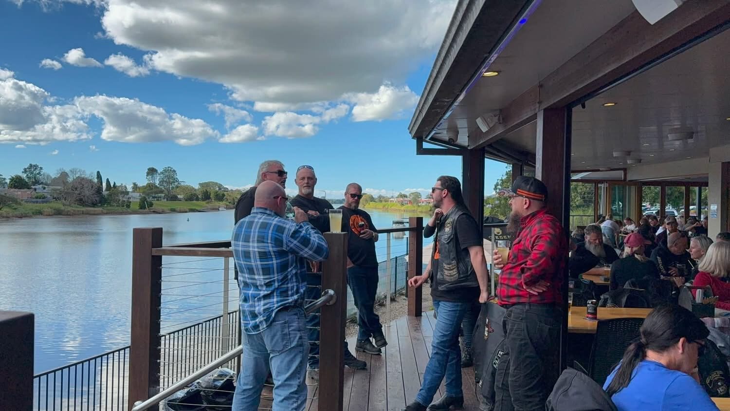 The GAHOG group at a waterfront stop on the return ride
