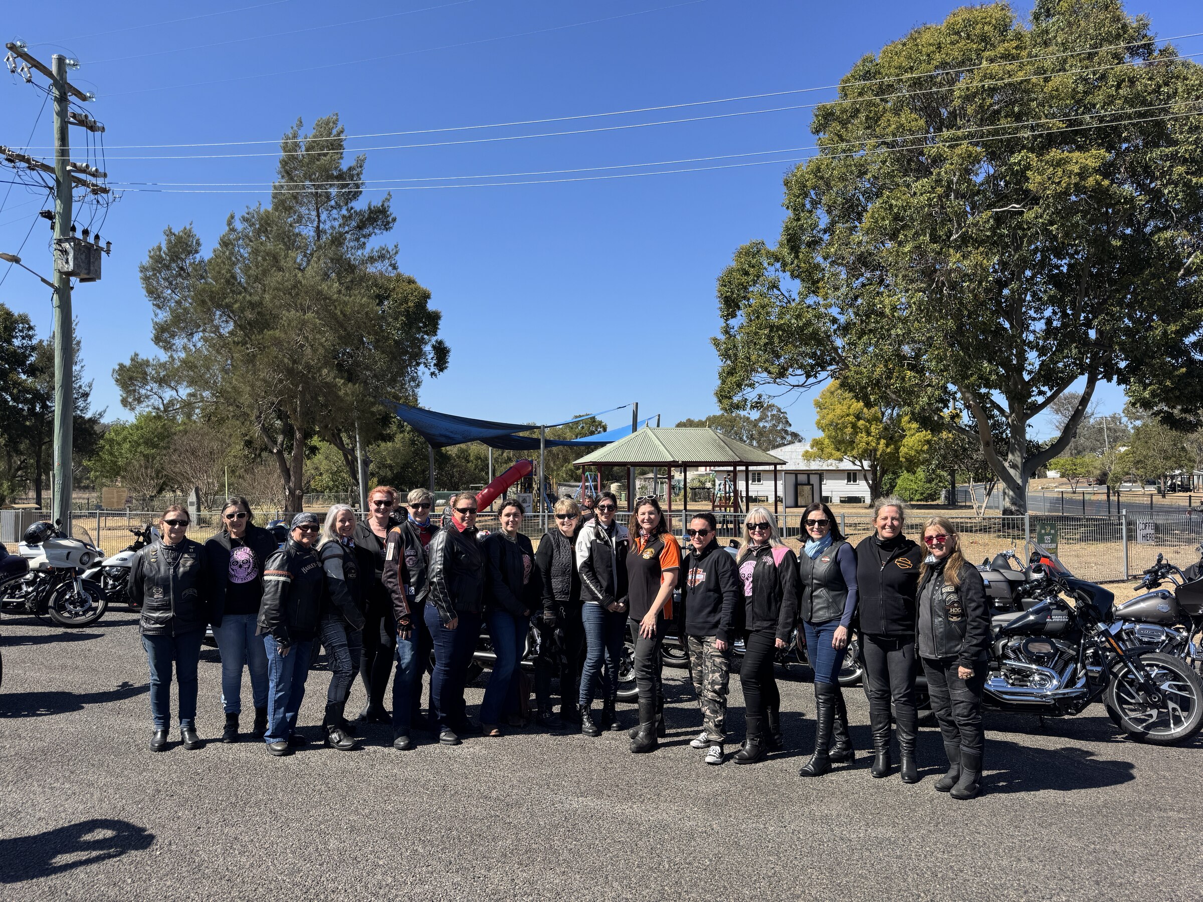 GAHOG chapter riders and motorcycles during the 2026 Director's Overnighter