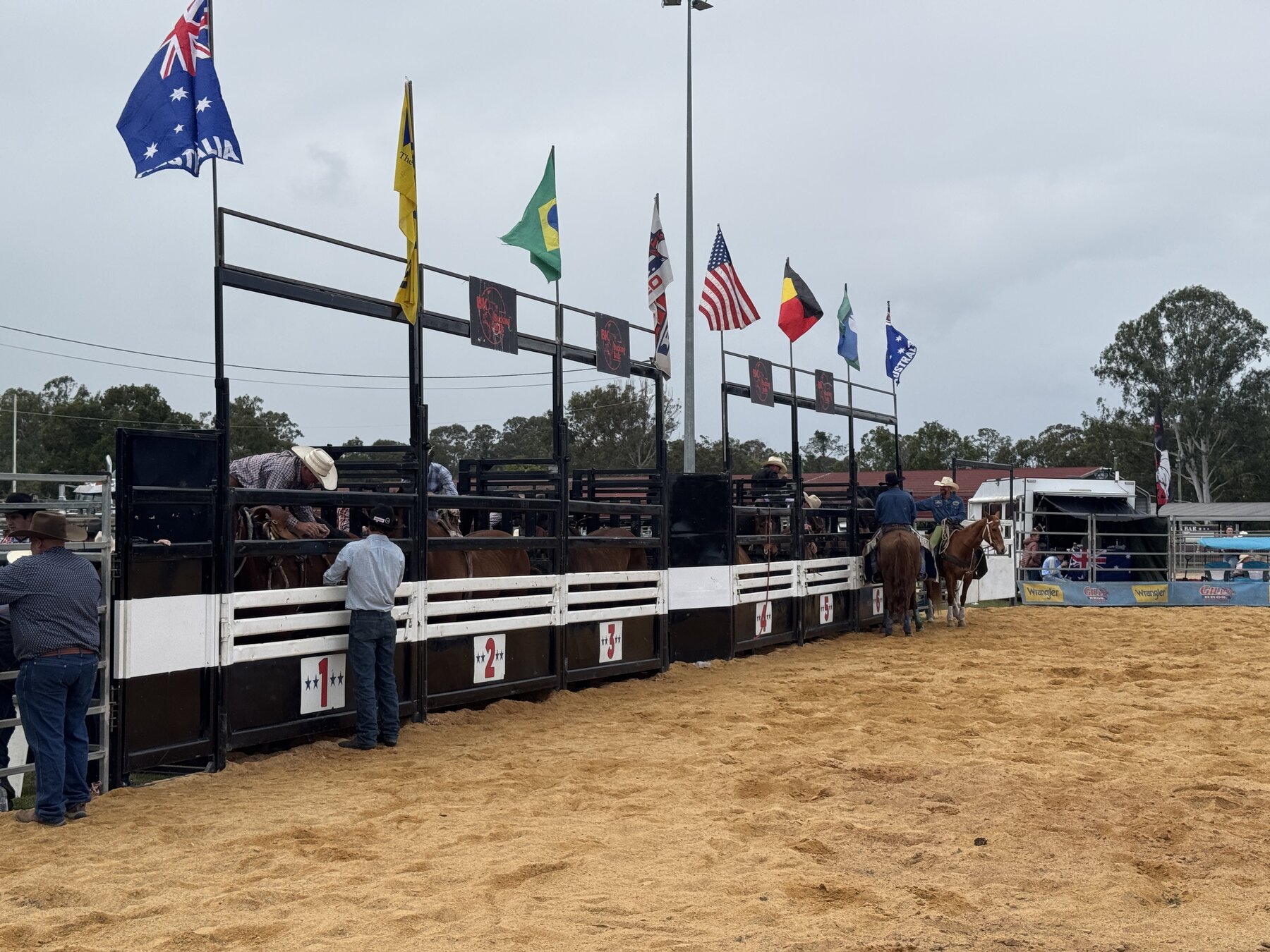 The Caboolture Showgrounds rodeo arena during the Final Showdown
