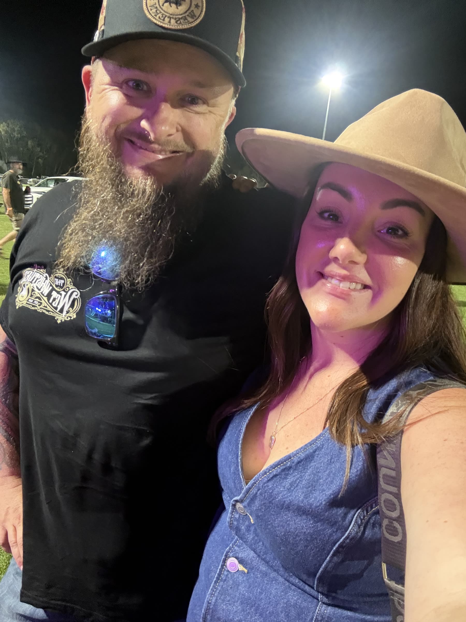 Shane and an adult companion at Grass Roots Rodeo 2026