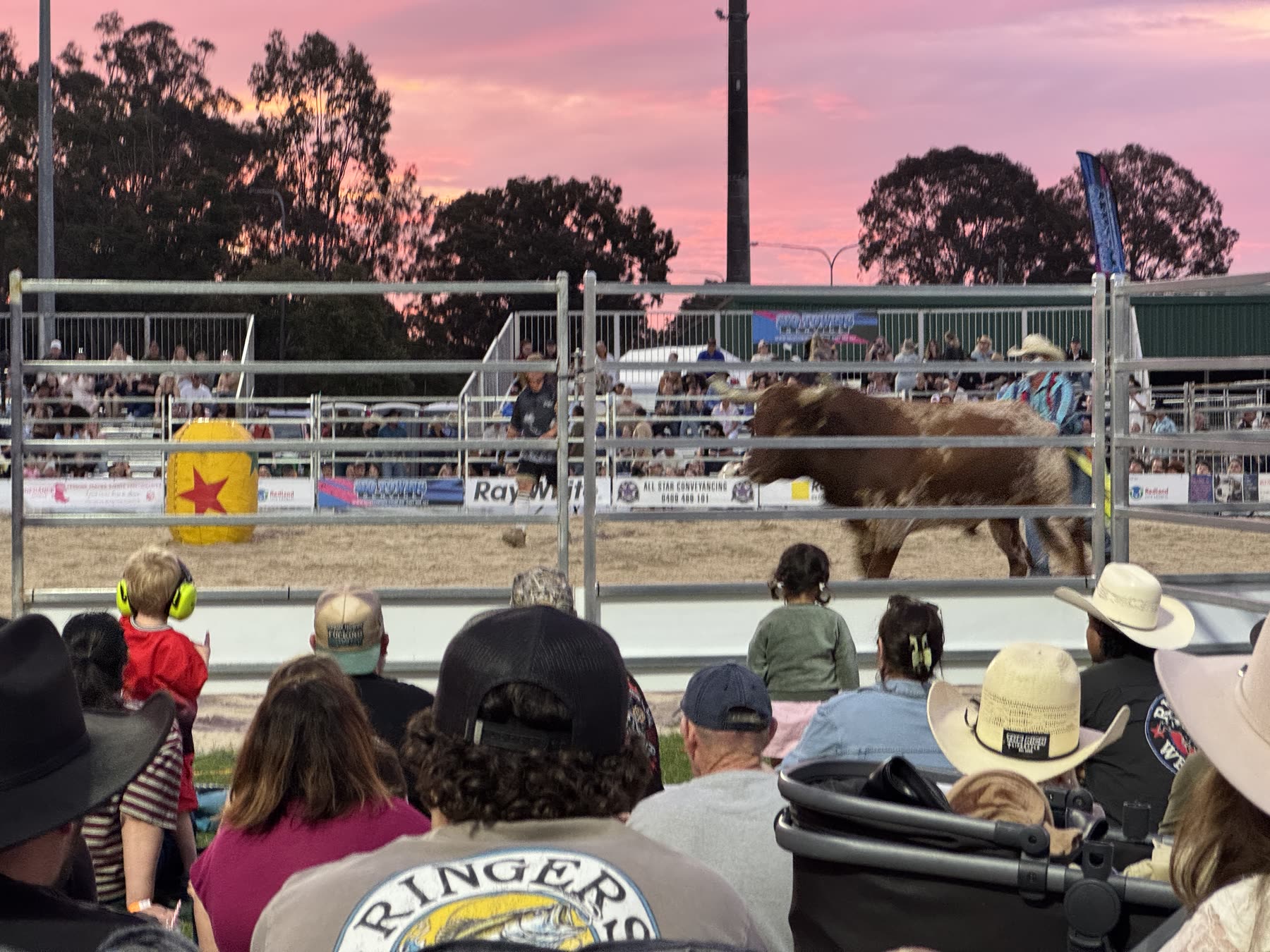 Bull riding action at Grass Roots Rodeo 2026