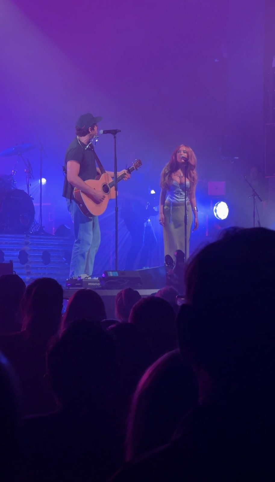 Morgan Evans performing a duet at Fortitude Music Hall