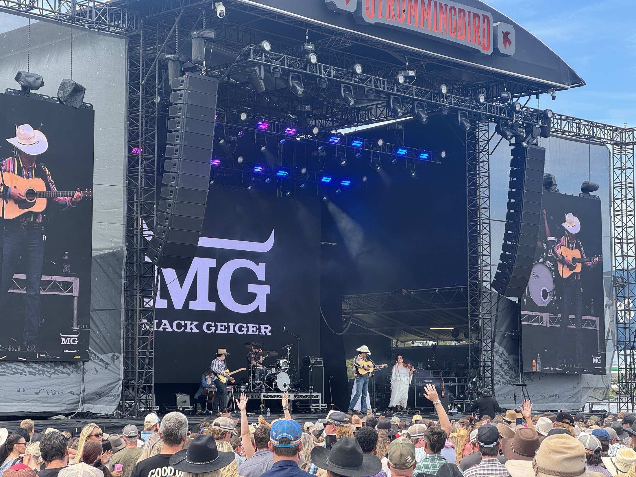 Mack Geiger performing on the Strummingbird main stage