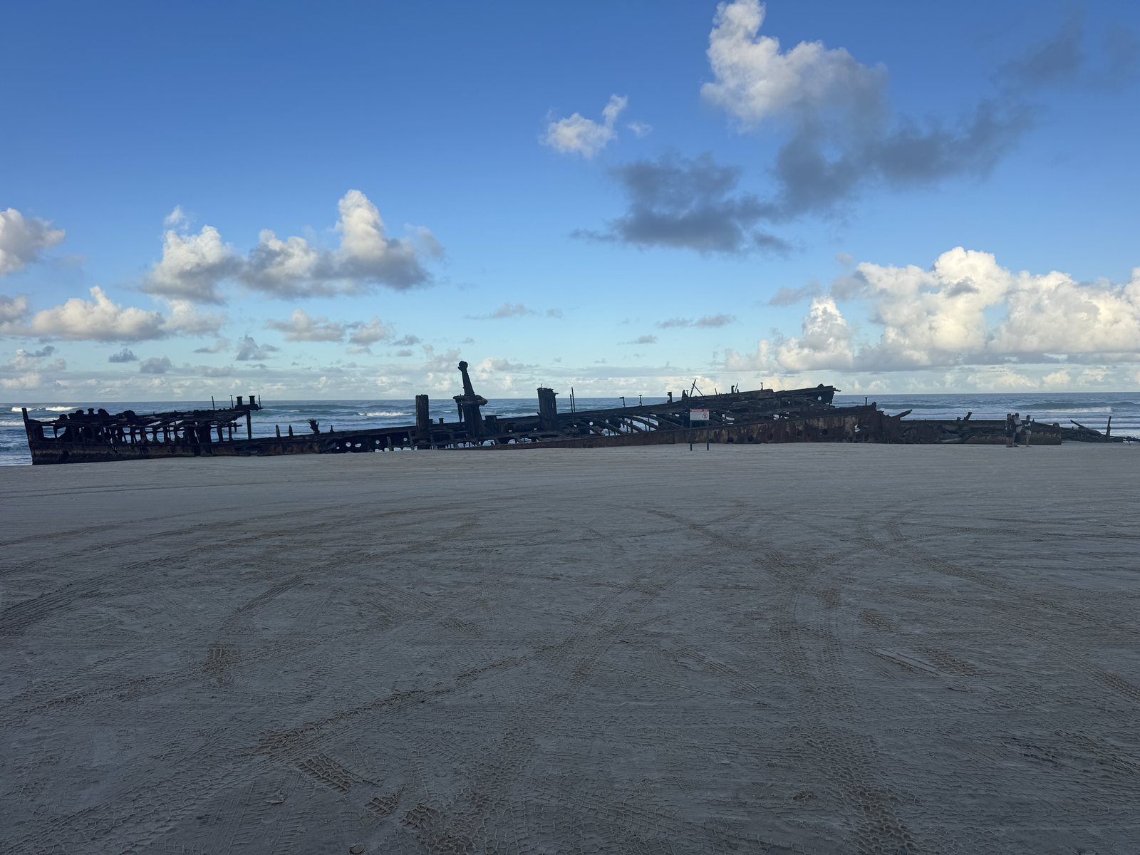Wide view of the Maheno Shipwreck on K'gari