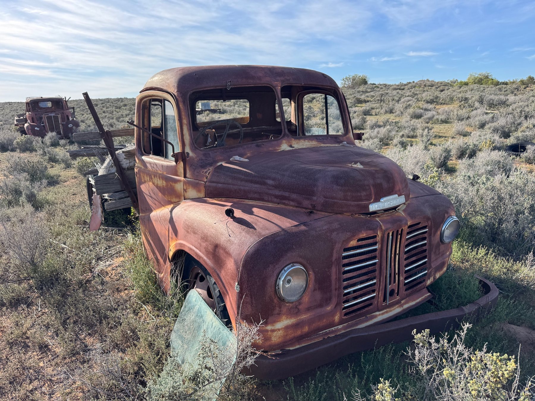 Rusted historic truck in the Mungo landscape