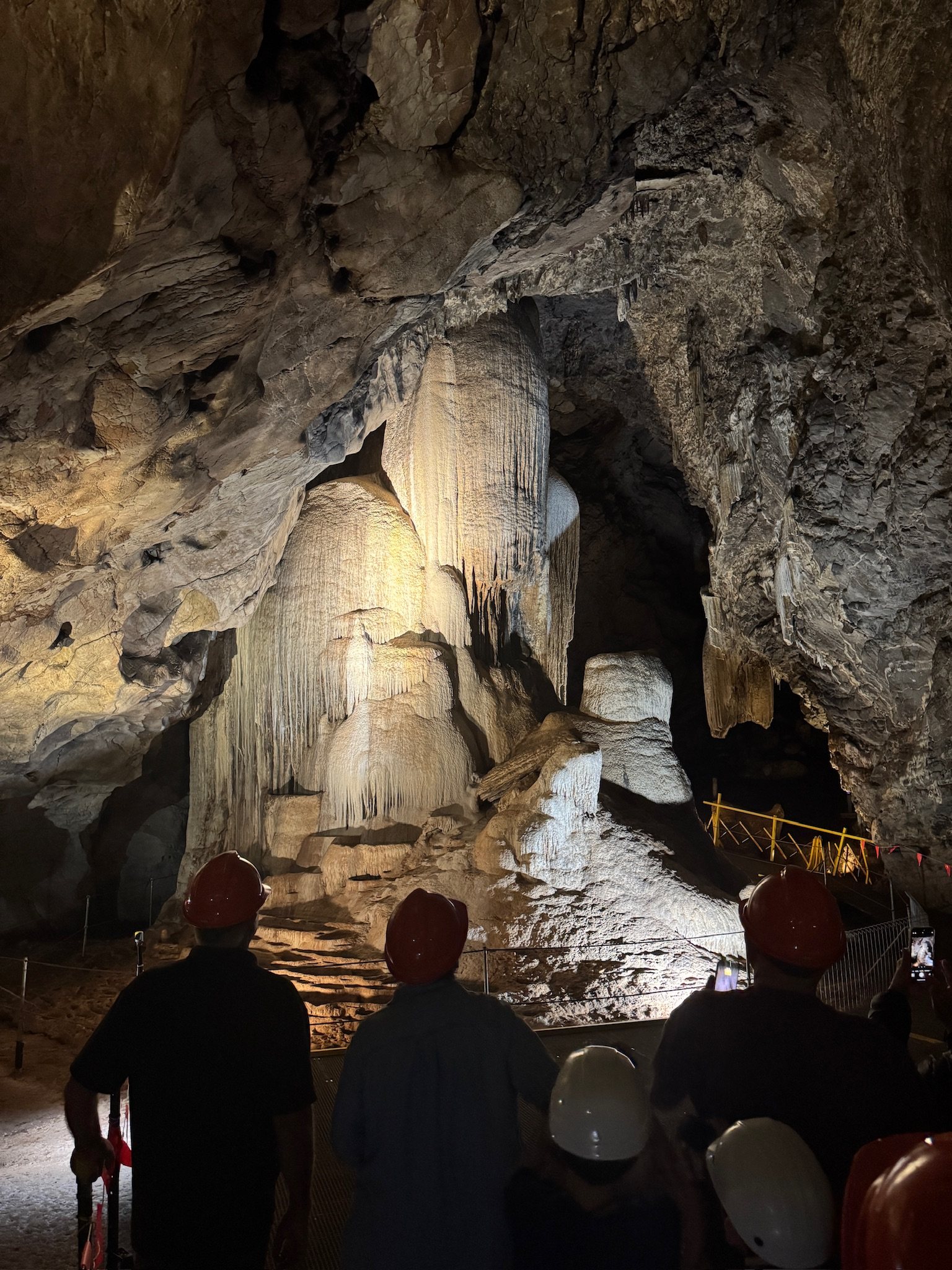 Limestone formation inside Wellington Caves